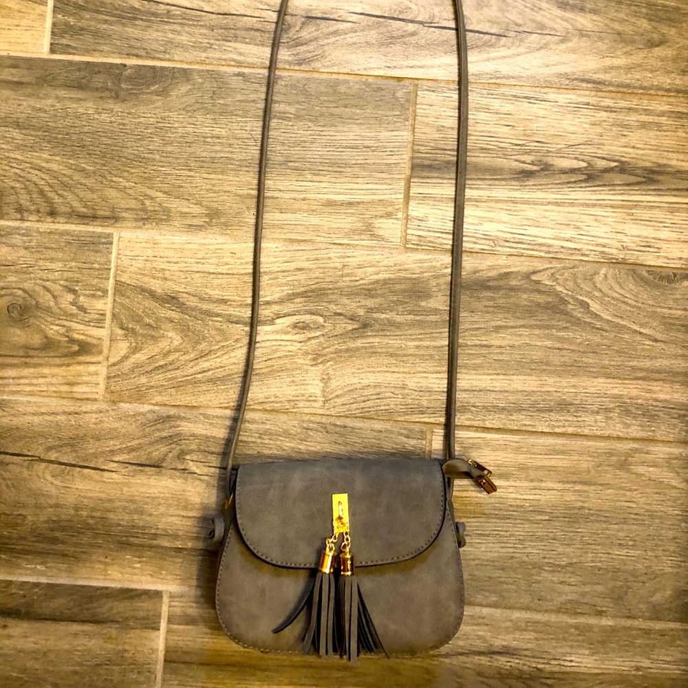 Grey crossbody purse